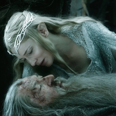 Galadriel (Cate Blanchett) and Gandalf (Ian McKellen)