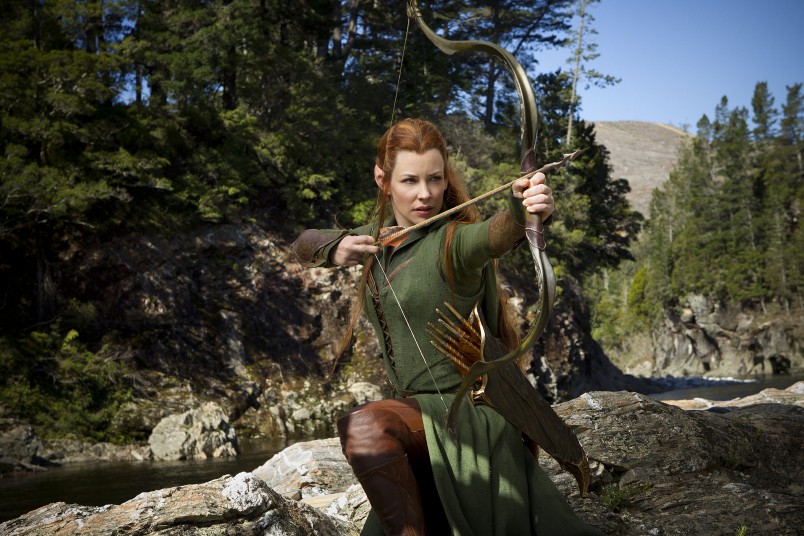 Tauriel (Evangeline Lilly) takes a bow (and an arrow)